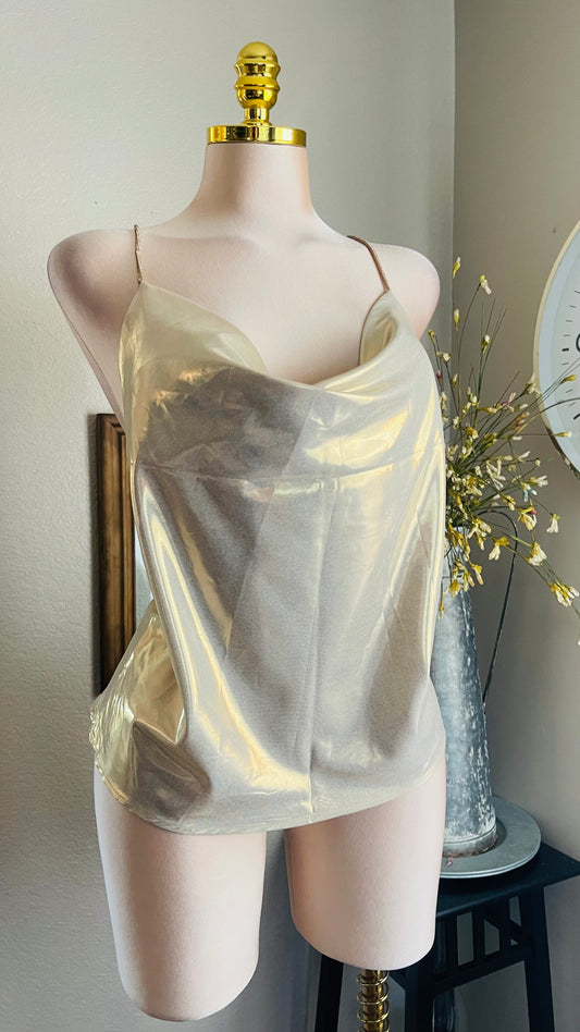 METALLIC GOLD TOP