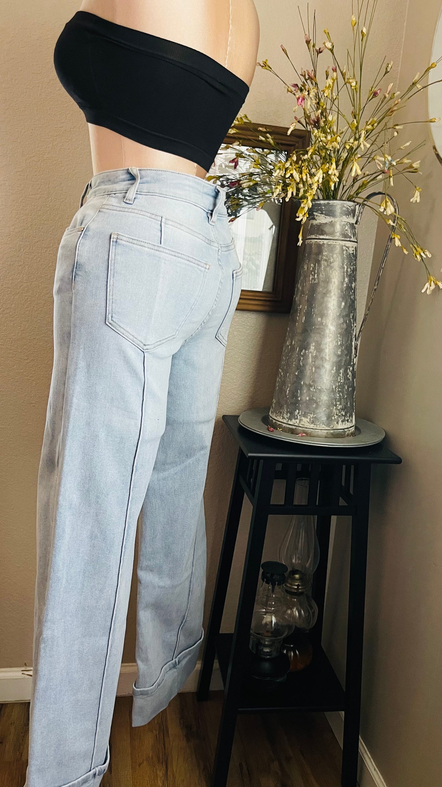 TURN UPS CLEAR JEANS