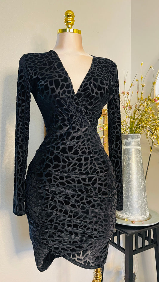 BLACK CHEETAH DRESS