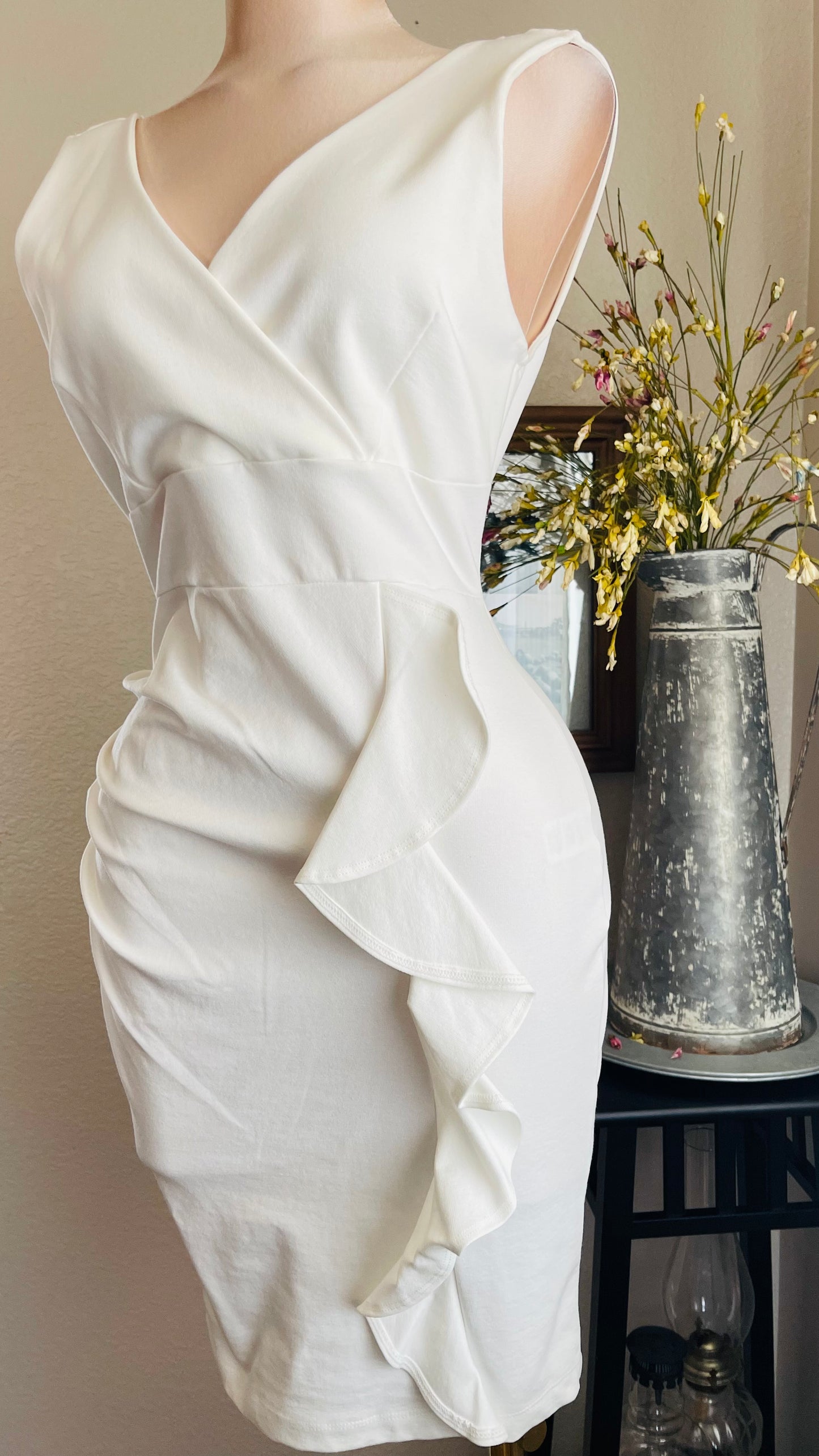 WHITE WAVES DRESS