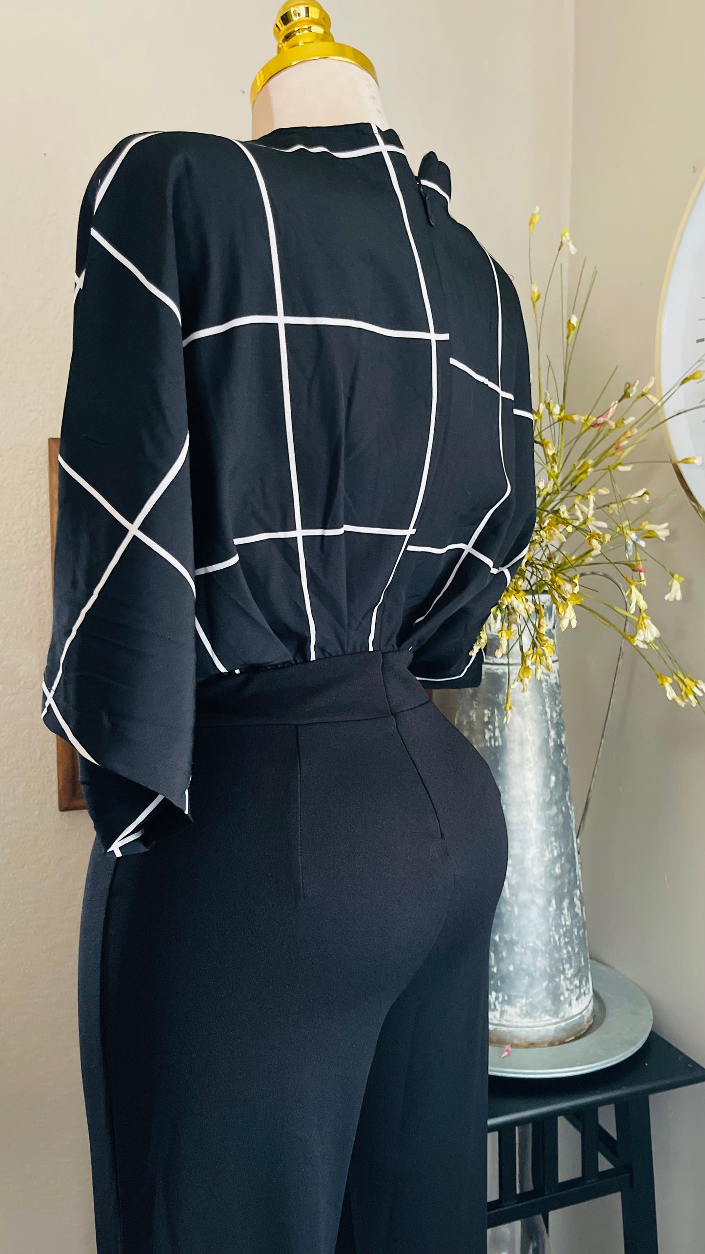 WHITE SQUARE JUMPSUIT