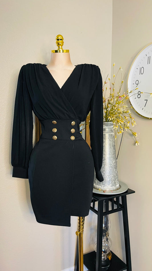 LONG SLEEVE BUTTONS DRESS