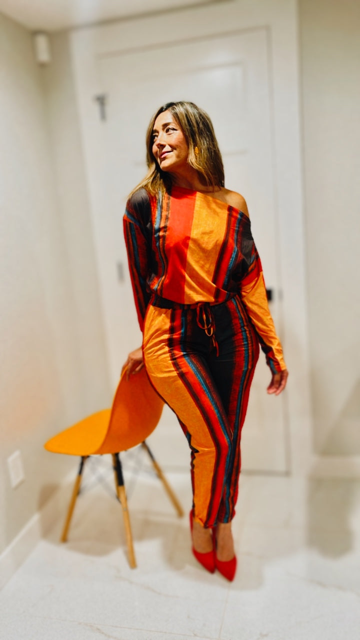 JUMPSUIT MULTICOLOR CUELLO OJAL