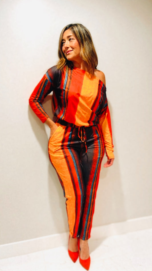 JUMPSUIT MULTICOLOR CUELLO OJAL