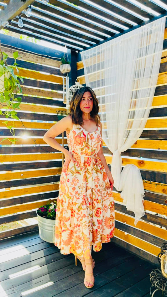 VESTIDO LARGO C/ CINTO