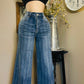 BLURRED STRIPS JEANS