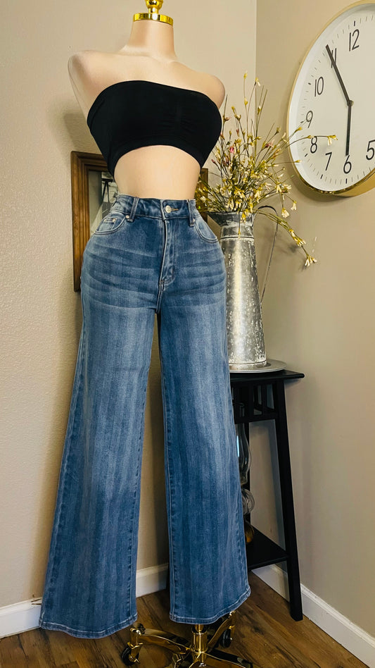 BLURRED STRIPS JEANS