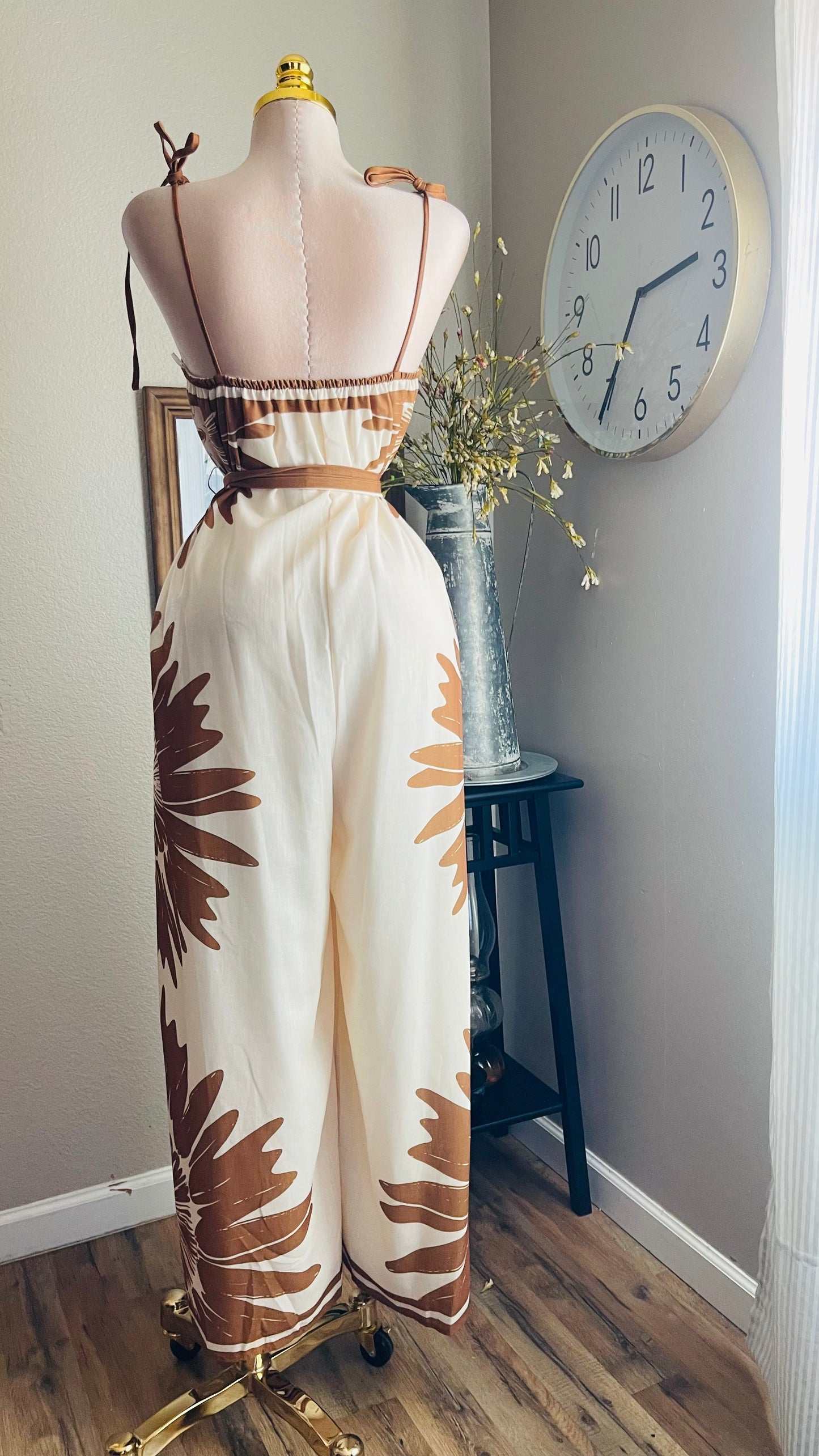 TABACO FLORAL PRINT JUMPSUIT