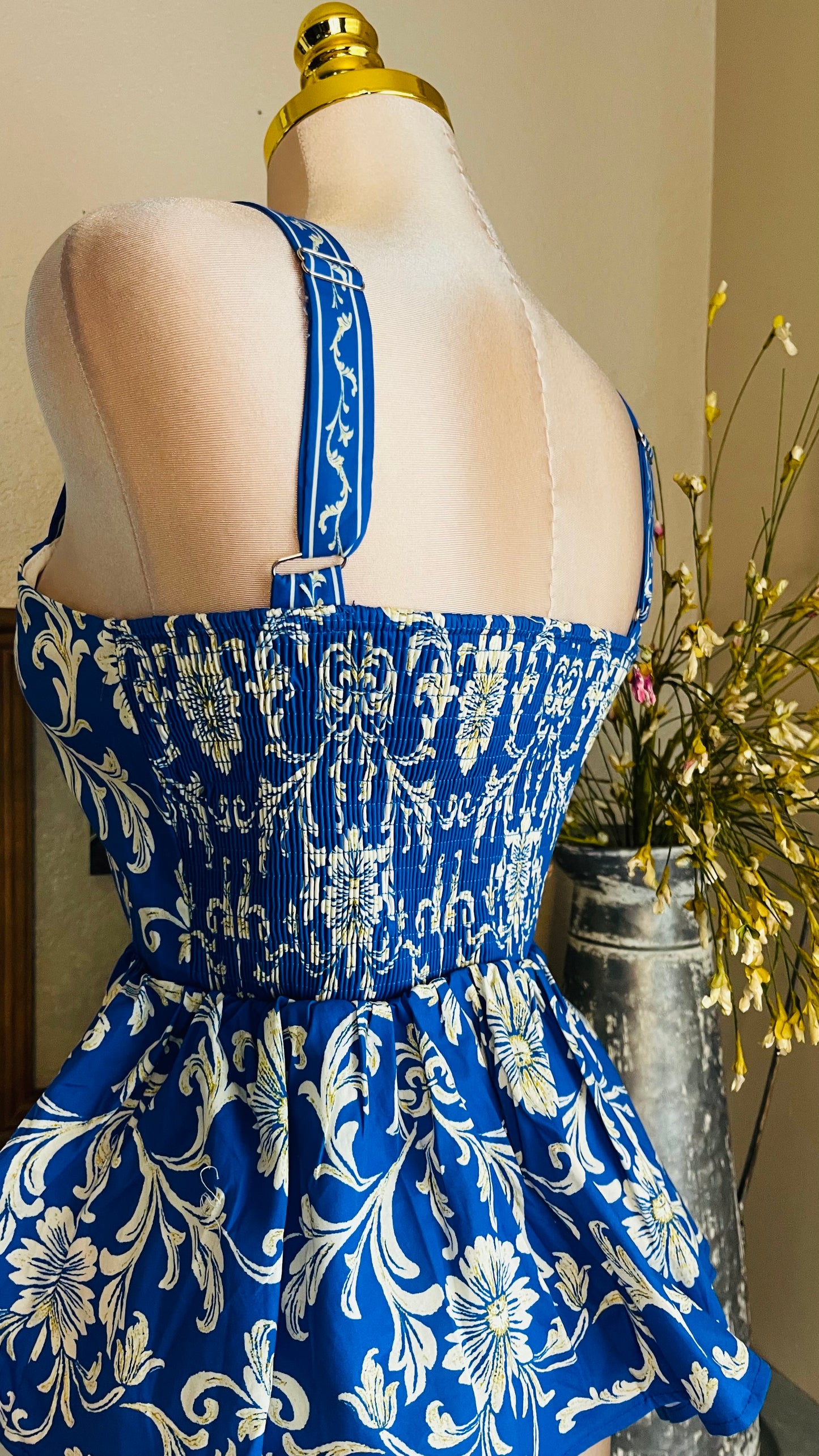 RUFFLE ROYAL BLUE TOP