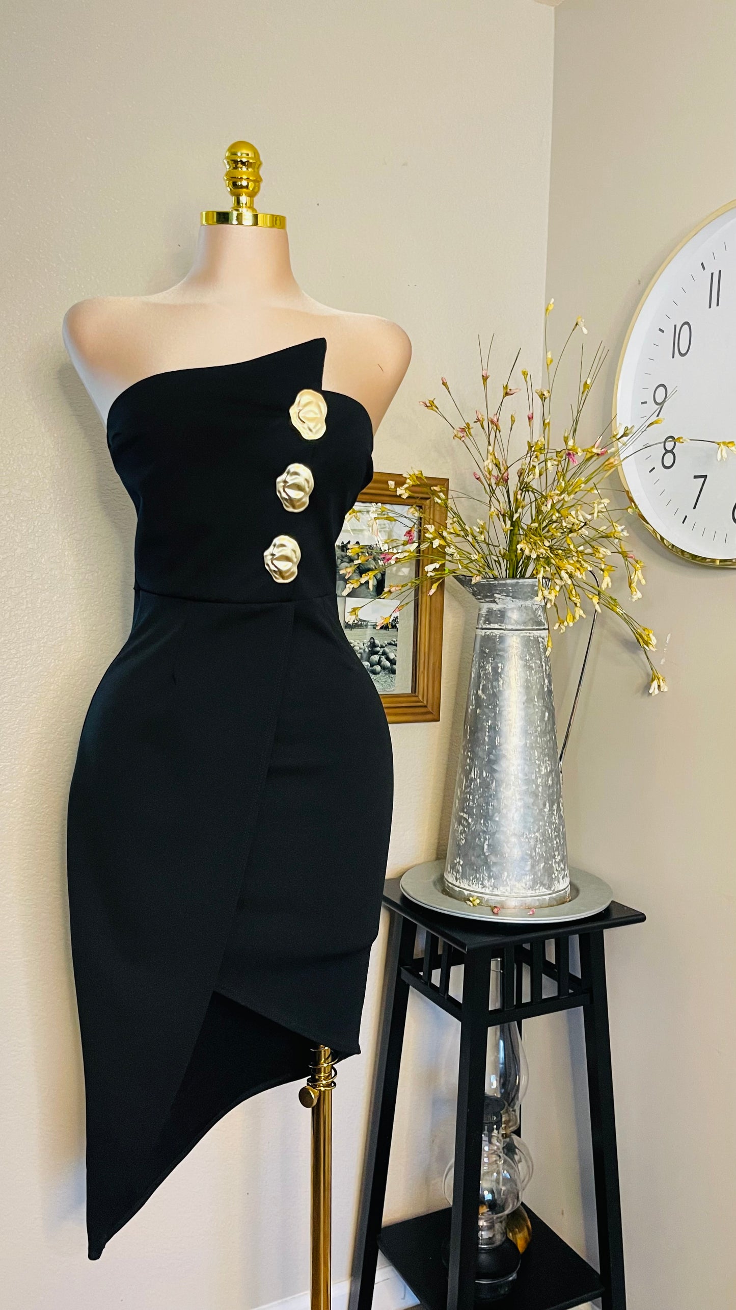 GOLD BUTTONS DRESS