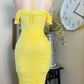 YELLOW MIDI DRESS