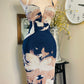 BLUE NAVY FLORAL PRINT DRESS