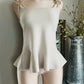 ALMOND COLOR RUFFLE TOP