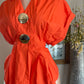 ORANGE GOLD BUTTONS TOP