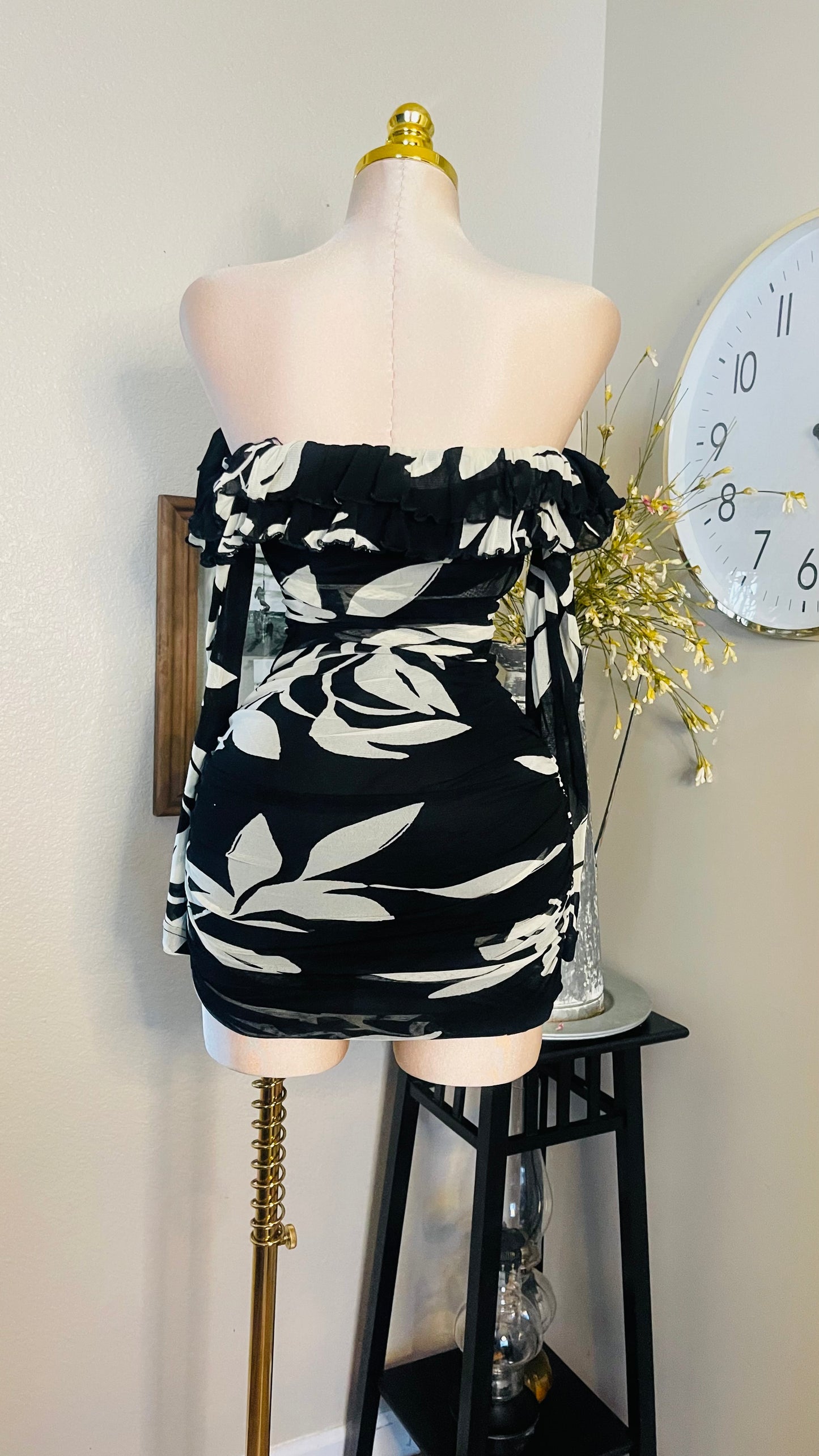 LONG SLEEVE PRINT DRESS
