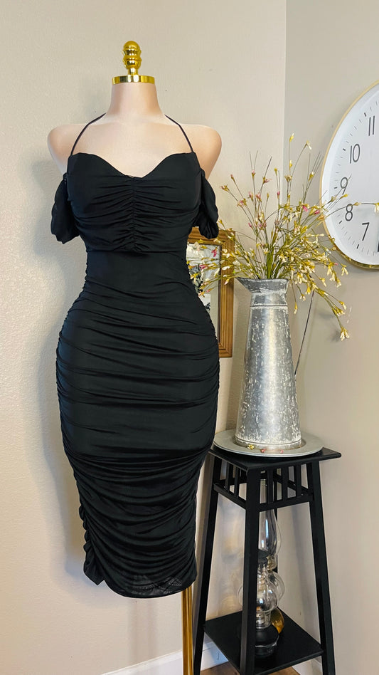 MESH BLACK DRESS