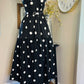 WHITE DOTS CIRCULAR DRESS