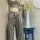 GREEN SEQUINS SET