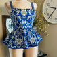 RUFFLE ROYAL BLUE TOP