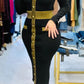 DRESS WITH GOLD