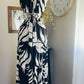 BLACK FLORAL LONG DRESS