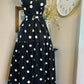 WHITE DOTS CIRCULAR DRESS