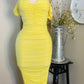YELLOW MIDI DRESS