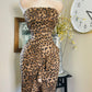 CHEETAH STRAPLESS DRESS