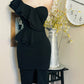 ONE SHOULDER WAVES DRESS