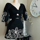 EMBROIDERY BLACK SET