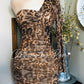 ANIMAL PRINT MINI DRESS