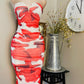 RED FLOWERS DRESS