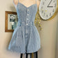 DENIM STRIPED ROMPER