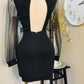MESH LONG SLEEVE DRESS