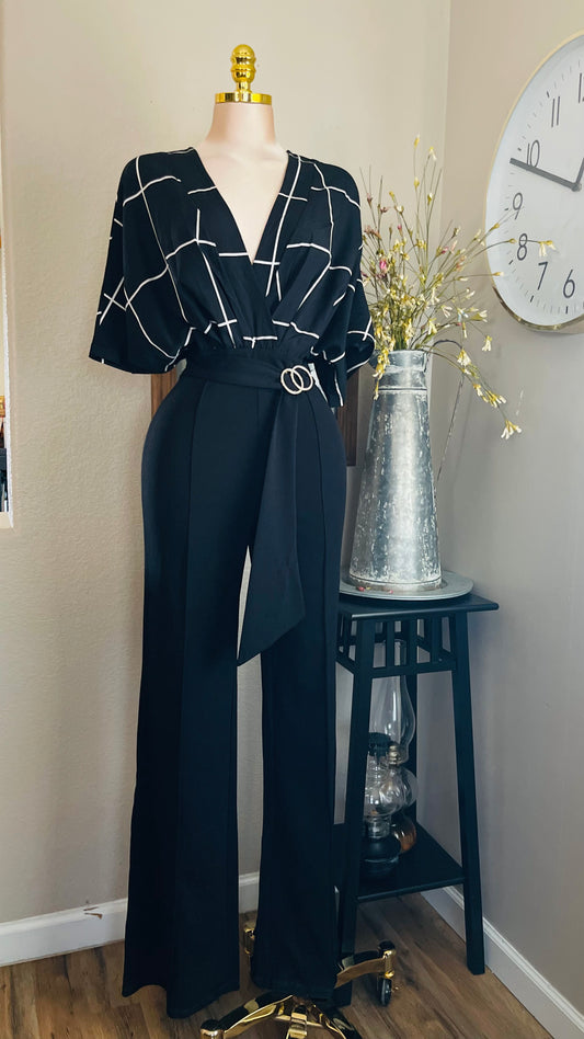 WHITE SQUARE JUMPSUIT