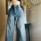 BOTTOM EMBROIDERED JEANS