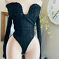 BLACK LACE BODYSUIT