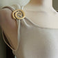ALMOND COLOR RUFFLE TOP
