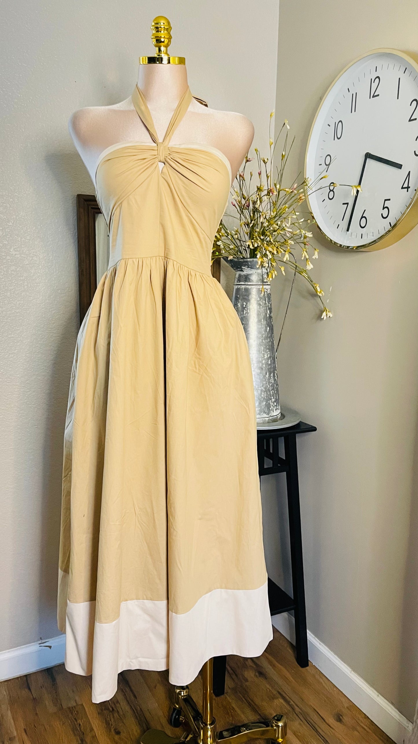 KHAKI CIRCULAR DRESS