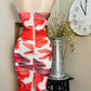 RED FLOWERS DRESS