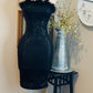 BLACK SEQUINS DRESS