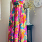 COLOR FULL LONG DRESS