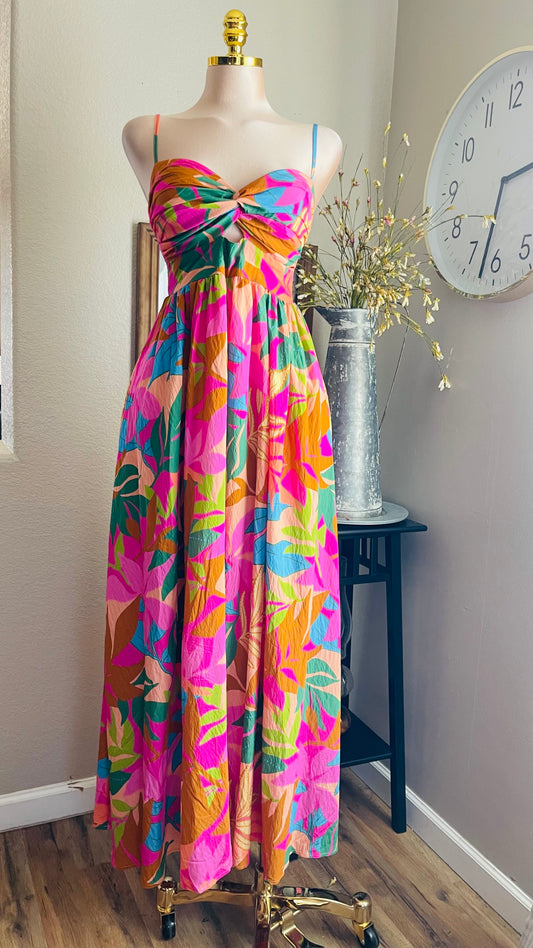 COLOR FULL LONG DRESS