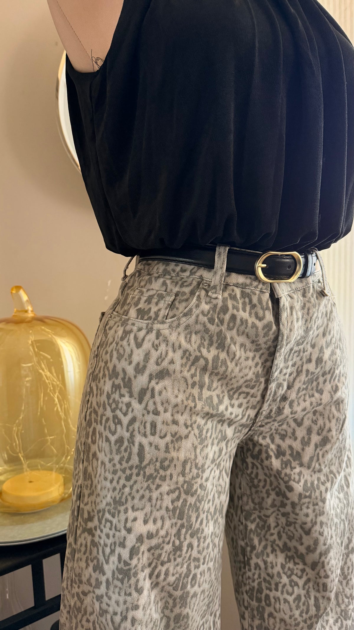 ANIMAL PRINT JEANS