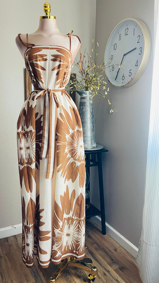 TABACO FLORAL PRINT JUMPSUIT