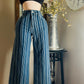WIDE LEG W/ STRIPES- RHINESTONES