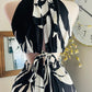 BLACK FLORAL LONG DRESS