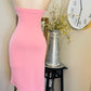 BABY PINK STRAPLESS DRESS