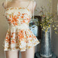 MARRON FLOWERS TOP