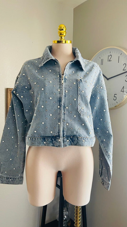 PEARLS JEAN JACKET